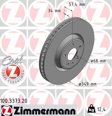 Zimmermann 100.3373.20 - Bremžu diski onlydrive.pro