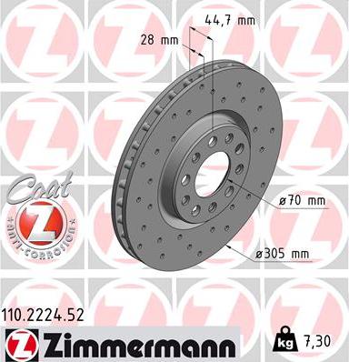 Zimmermann 110.2224.52 - Bremžu diski onlydrive.pro