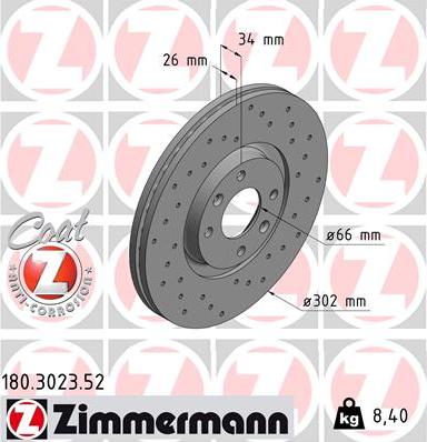 Zimmermann 180.3023.52 - Brake Disc onlydrive.pro