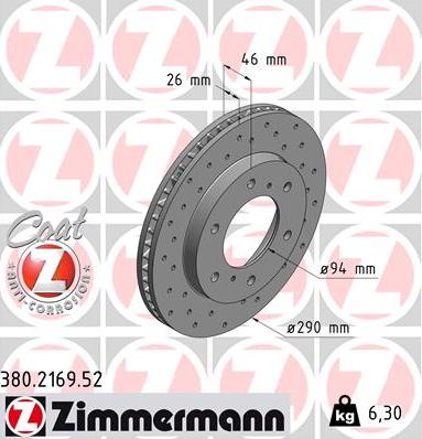 Zimmermann 380.2169.52 - Brake Disc onlydrive.pro