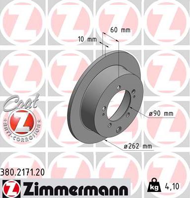 Zimmermann 380.2171.20 - Brake Disc onlydrive.pro