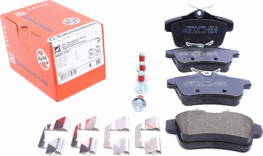 Zimmermann 24922.170.1 - Brake Pad Set, disc brake onlydrive.pro