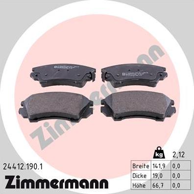 Zimmermann 24412.190.1 - Piduriklotsi komplekt,ketaspidur onlydrive.pro