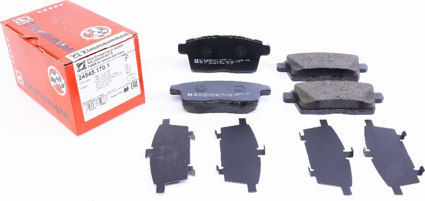 Zimmermann 24545.170.1 - Brake Pad Set, disc brake onlydrive.pro