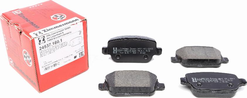 Zimmermann 24537.160.1 - Brake Pad Set, disc brake onlydrive.pro