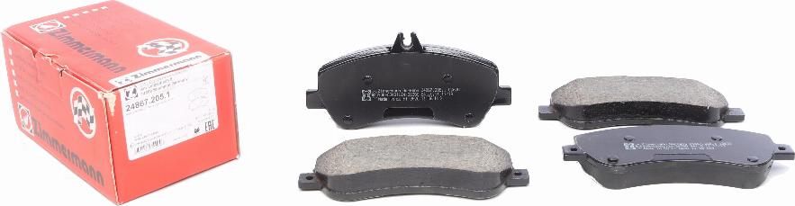 Zimmermann 24867.205.1 - Brake Pad Set, disc brake onlydrive.pro