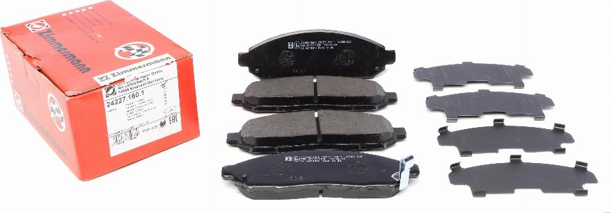 Zimmermann 24227.160.1 - Brake Pad Set, disc brake onlydrive.pro