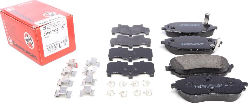 Zimmermann 25698.190.2 - Brake Pad Set, disc brake onlydrive.pro