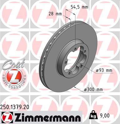 Zimmermann 250.1379.20 - Brake Disc onlydrive.pro