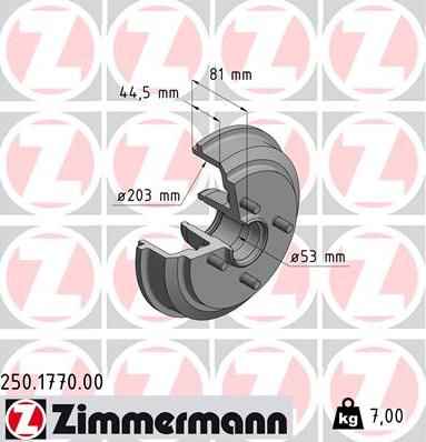 Zimmermann 250.1770.00 - Piduritrummel onlydrive.pro