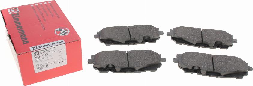 Zimmermann 25861.170.2 - Brake Pad Set, disc brake onlydrive.pro