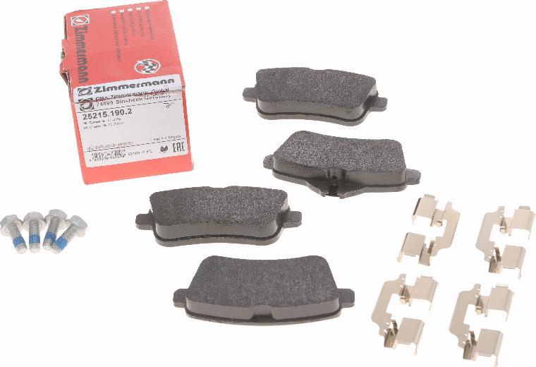 Zimmermann 25215.190.2 - Brake Pad Set, disc brake onlydrive.pro