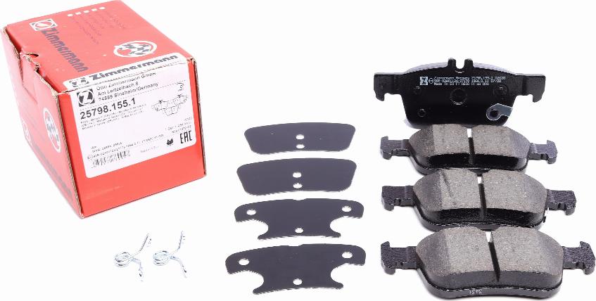 Zimmermann 25798.155.1 - Brake Pad Set, disc brake onlydrive.pro