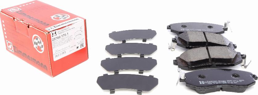 Zimmermann 25760.170.1 - Brake Pad Set, disc brake onlydrive.pro