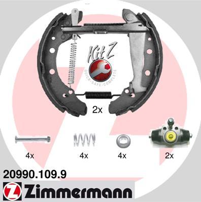 Zimmermann 20990.109.9 - Комплект тормозных колодок, барабанные onlydrive.pro