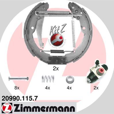 Zimmermann 20990.115.7 - Piduriklotside komplekt onlydrive.pro