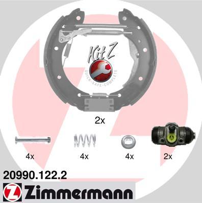 Zimmermann 20990.122.2 - Комплект тормозных колодок, барабанные onlydrive.pro