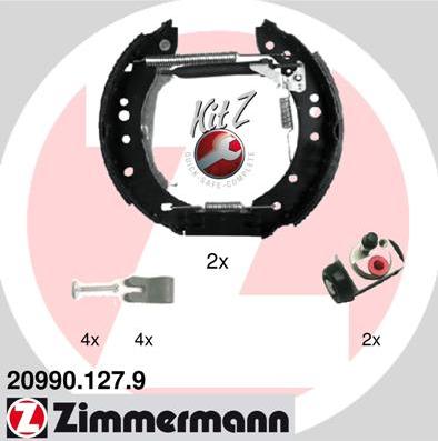 Zimmermann 20990.127.9 - Stabdžių trinkelių komplektas onlydrive.pro