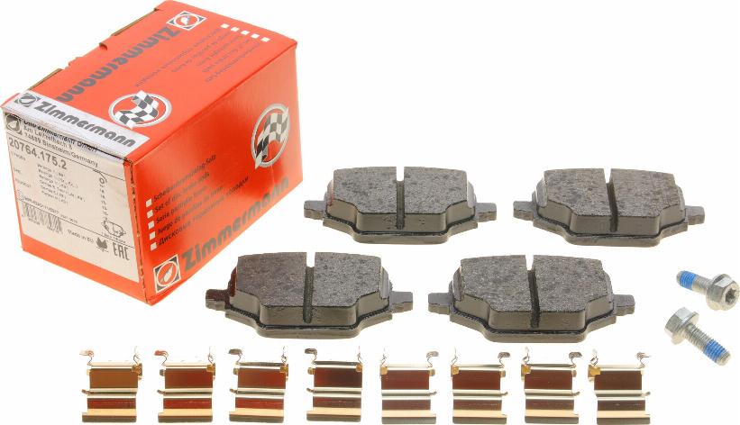 Zimmermann 20764.175.2 - Brake Pad Set, disc brake onlydrive.pro