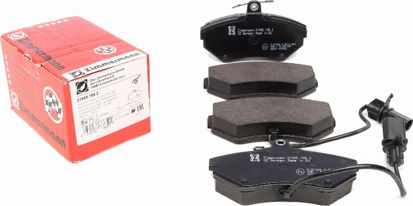 Zimmermann 21945.195.2 - Brake Pad Set, disc brake onlydrive.pro