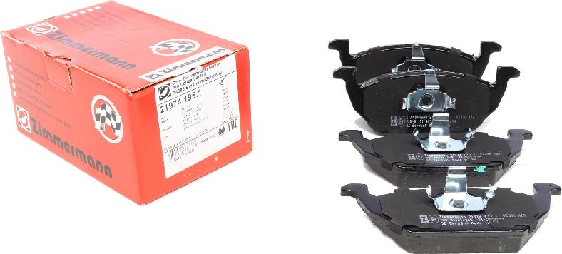 Zimmermann 21974.195.1 - Brake Pad Set, disc brake onlydrive.pro