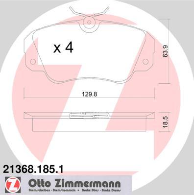 Zimmermann 21368.185.1 - Brake Pad Set, disc brake onlydrive.pro