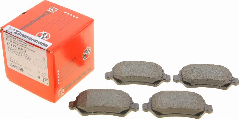 Zimmermann 23417.150.2 - Brake Pad Set, disc brake onlydrive.pro