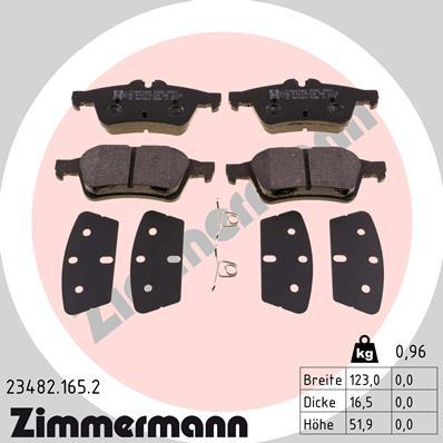 Zimmermann 23482.165.2 - Brake Pad Set, disc brake onlydrive.pro
