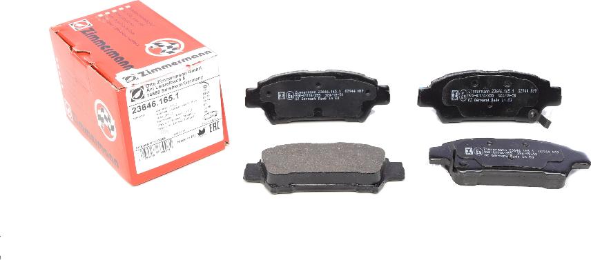 Zimmermann 23646.165.1 - Brake Pad Set, disc brake onlydrive.pro