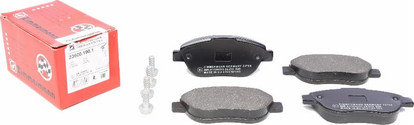 Zimmermann 23600.190.1 - Brake Pad Set, disc brake onlydrive.pro