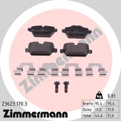 Zimmermann 23623.170.3 - Bremžu uzliku kompl., Disku bremzes onlydrive.pro