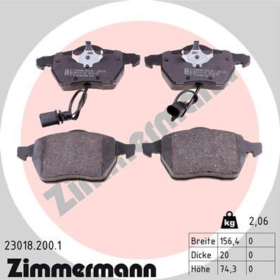 Zimmermann 23018.200.1 - Piduriklotsi komplekt,ketaspidur onlydrive.pro