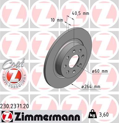 Zimmermann 230.2371.20 - Stabdžių diskas onlydrive.pro