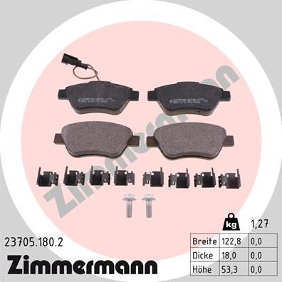 Zimmermann 23705.180.2 - Piduriklotsi komplekt,ketaspidur onlydrive.pro