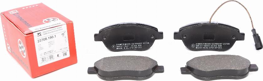 Zimmermann 23708.190.1 - Brake Pad Set, disc brake onlydrive.pro