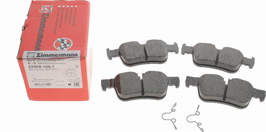 Zimmermann 22568.160.1 - Brake Pad Set, disc brake onlydrive.pro