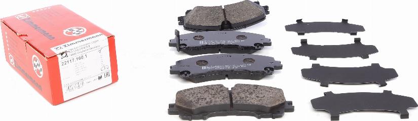 Zimmermann 22117.160.1 - Brake Pad Set, disc brake onlydrive.pro