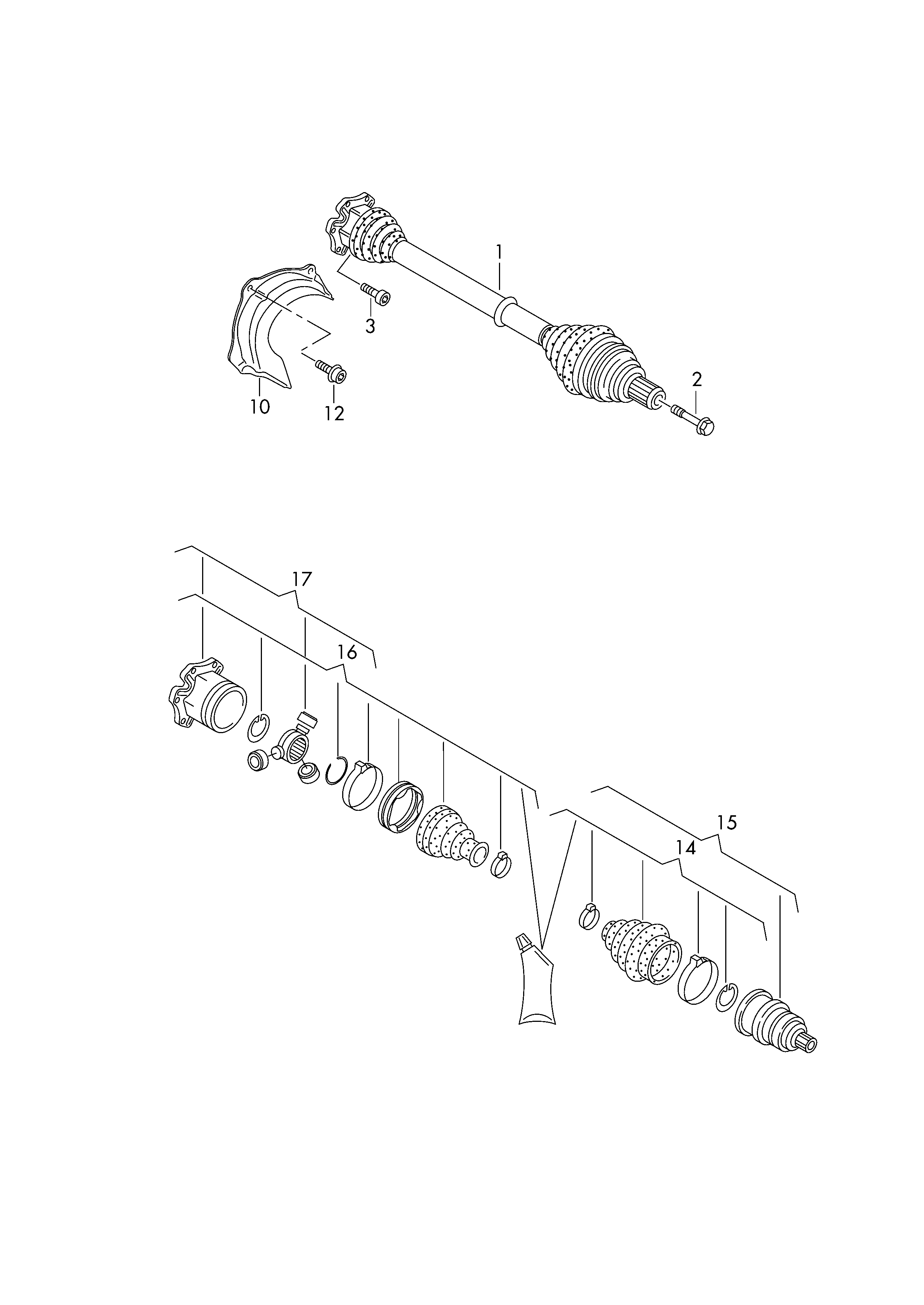 VW 4M0498099 - Jungčių komplektas, kardaninis velenas onlydrive.pro