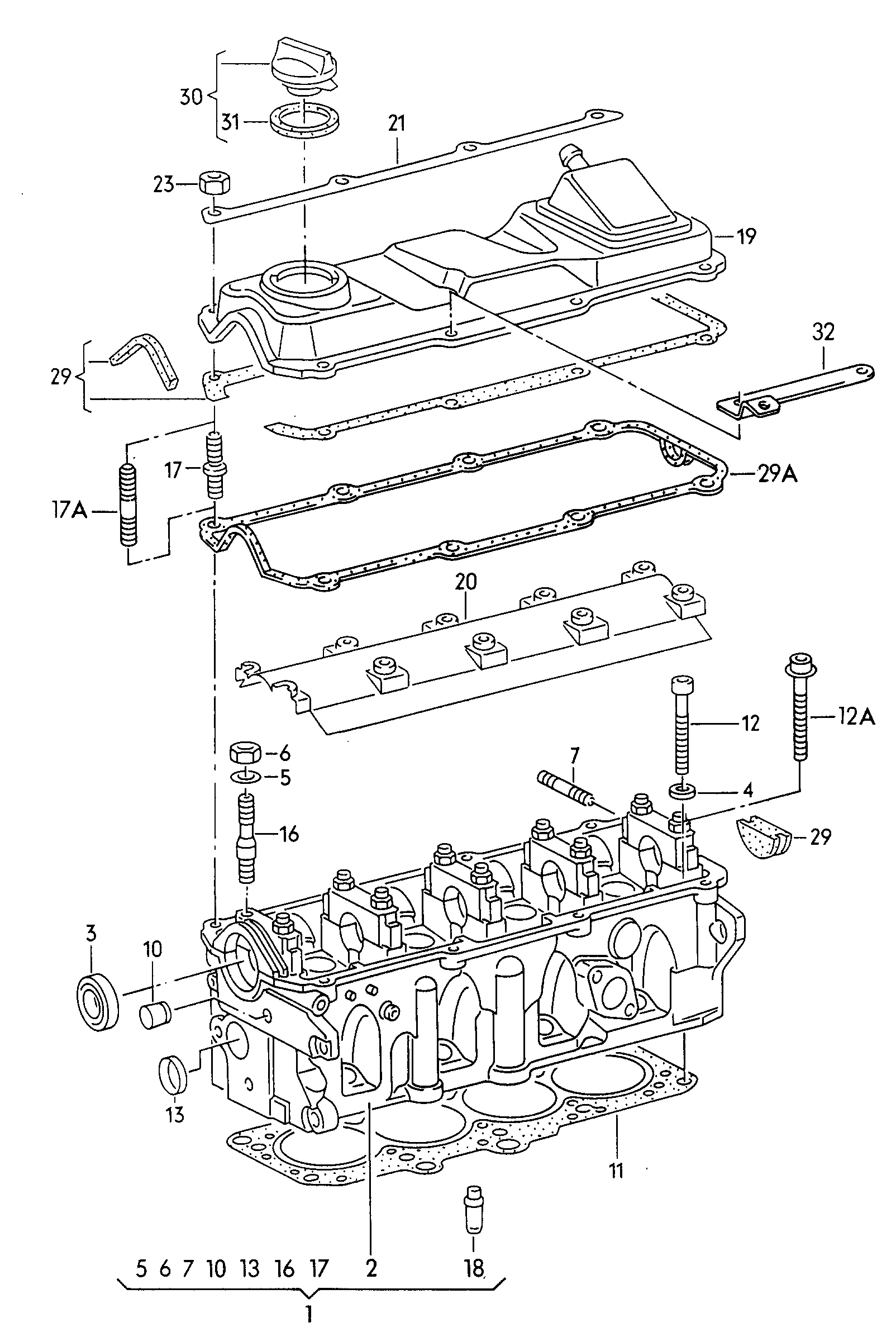 Seat 048 103 383 B - Tiiviste, sylinterikansi onlydrive.pro