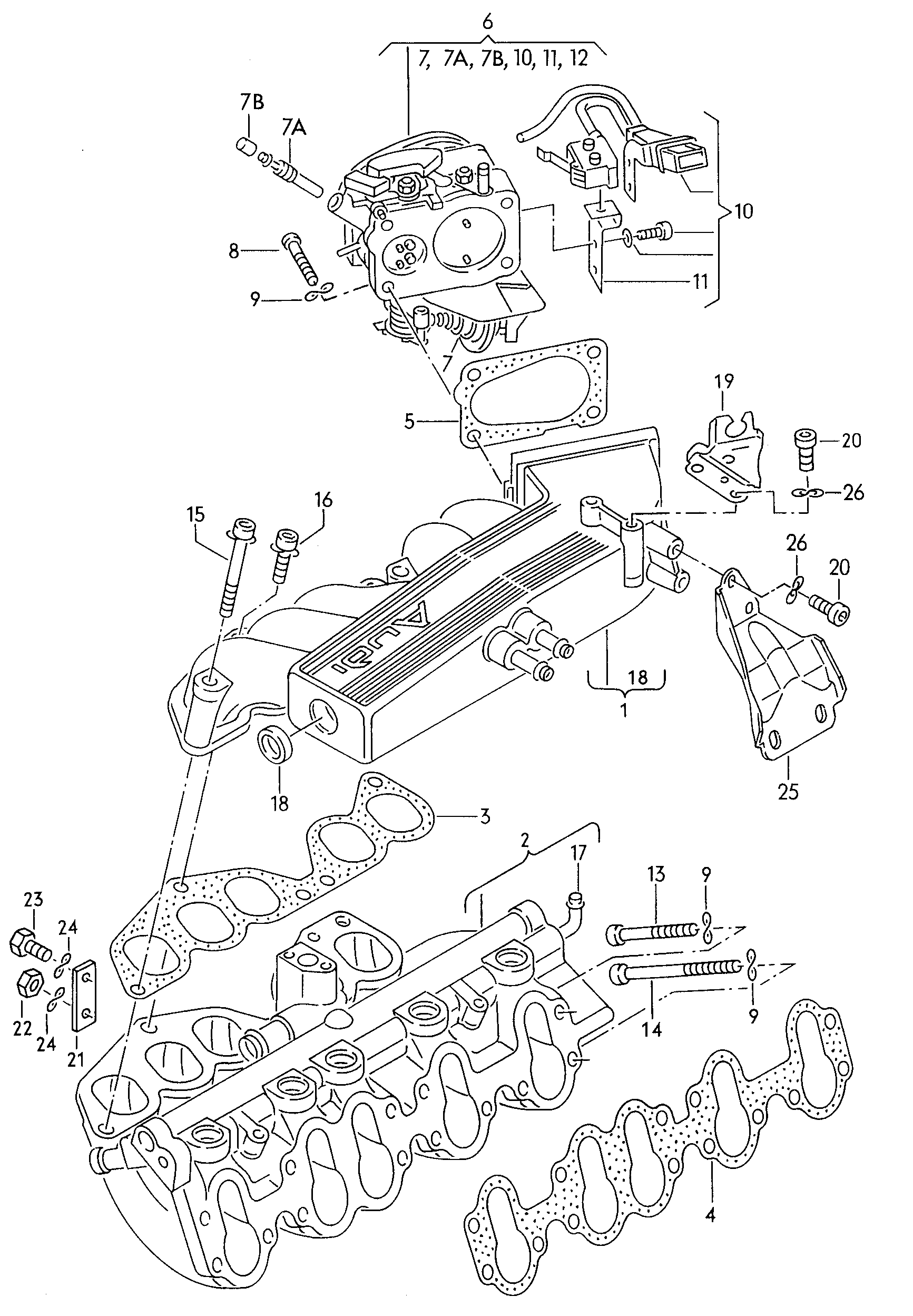 VW N   900 850 01 - Nut, exhaust manifold onlydrive.pro