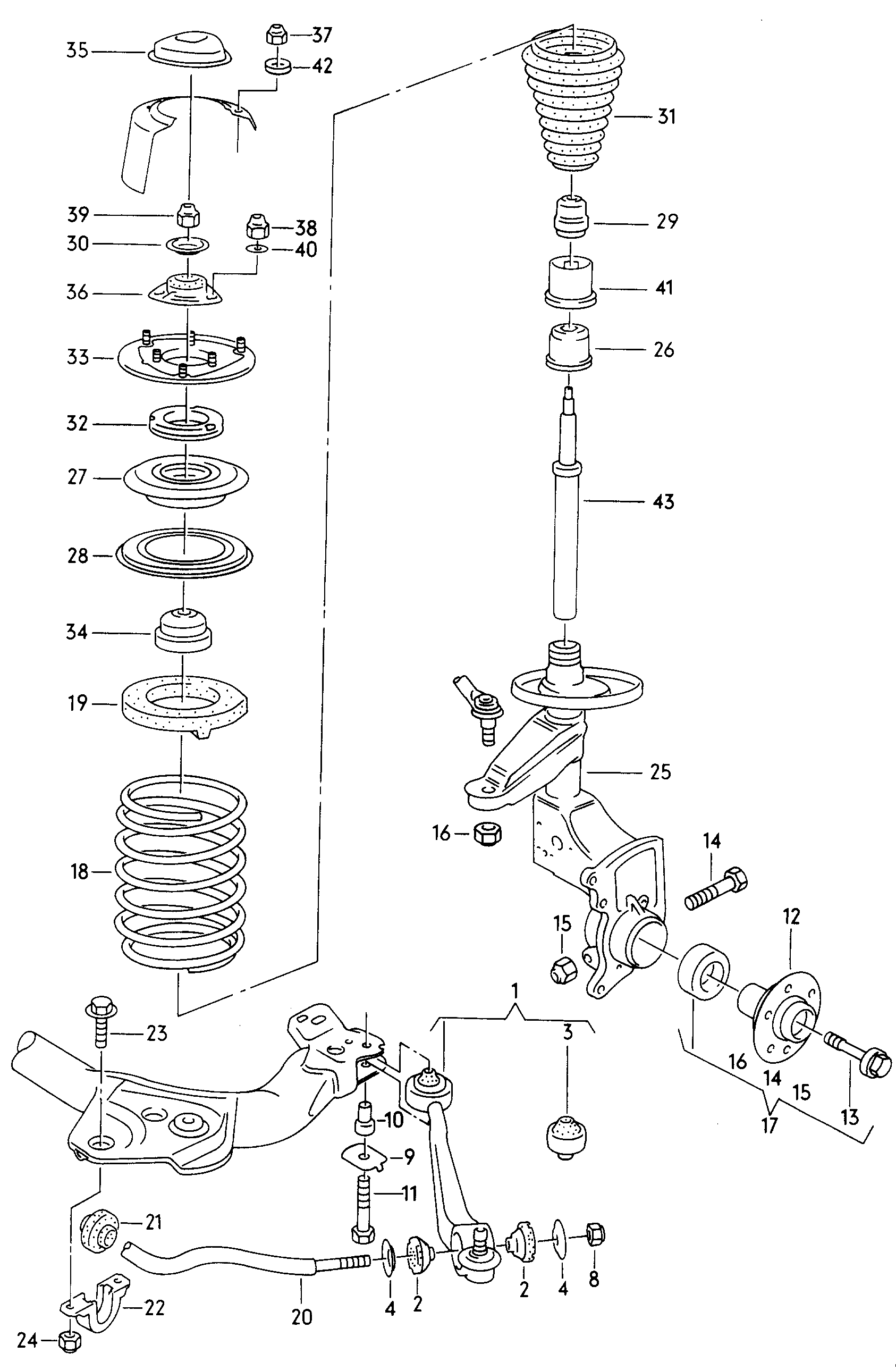 VAG 4A0 407 615 F - Wheel Hub onlydrive.pro