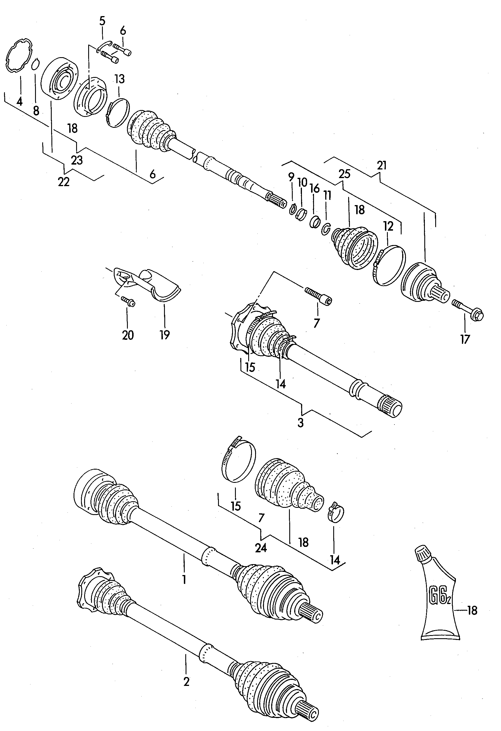 VAG 443 498 201 B - Putekļusargs, Piedziņas vārpsta onlydrive.pro