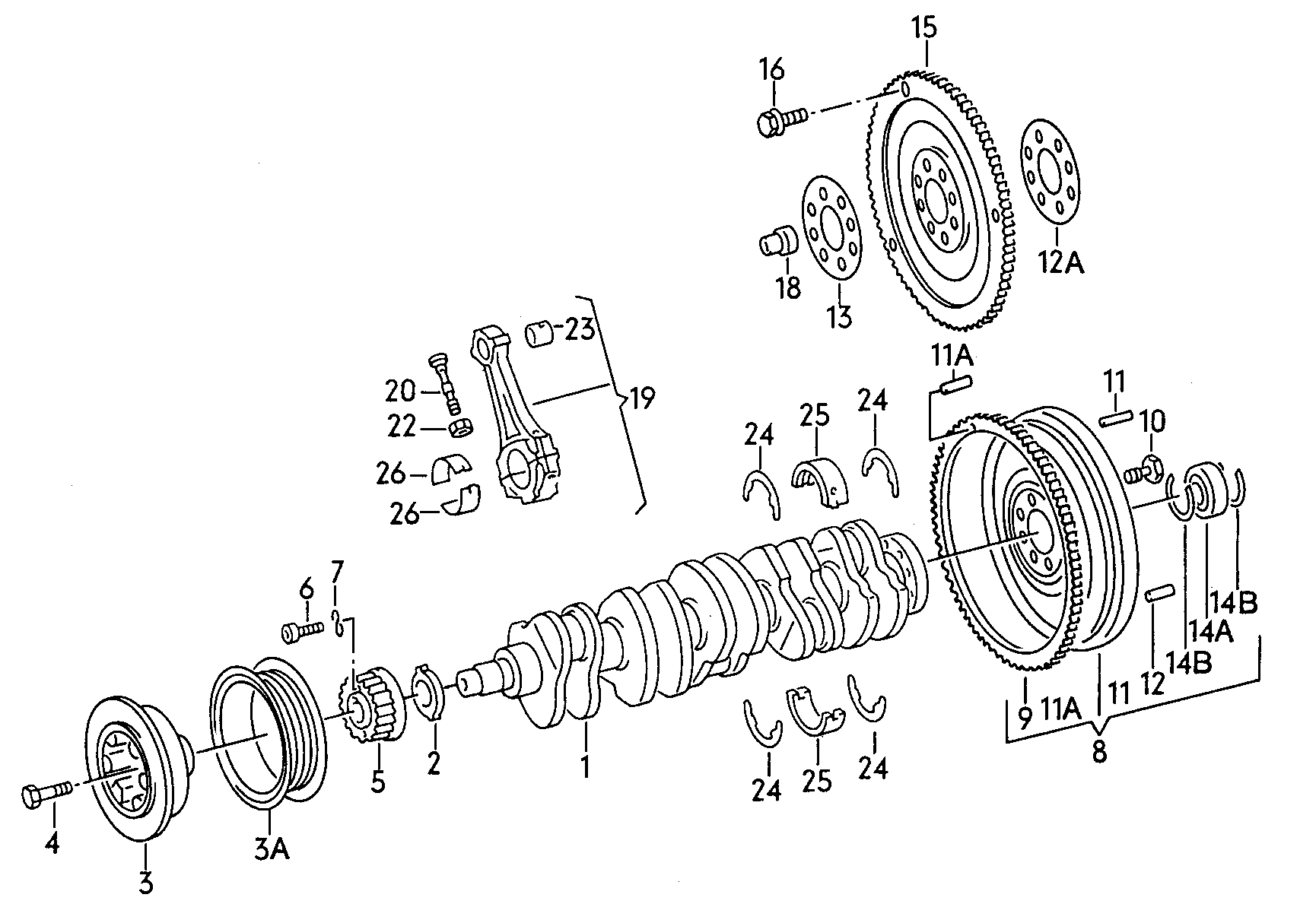 VAG 034105263A - Gear, crankshaft onlydrive.pro