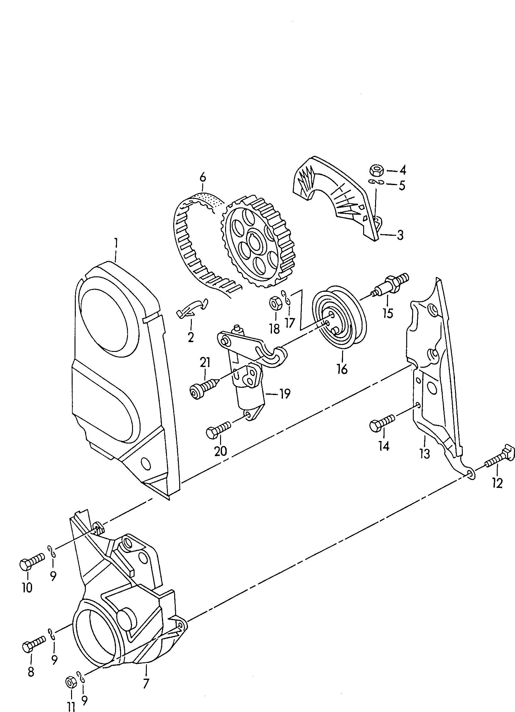 Skoda 048 109 243 A - Spriegotājrullītis, Gāzu sadales mehānisma piedziņas siksna onlydrive.pro