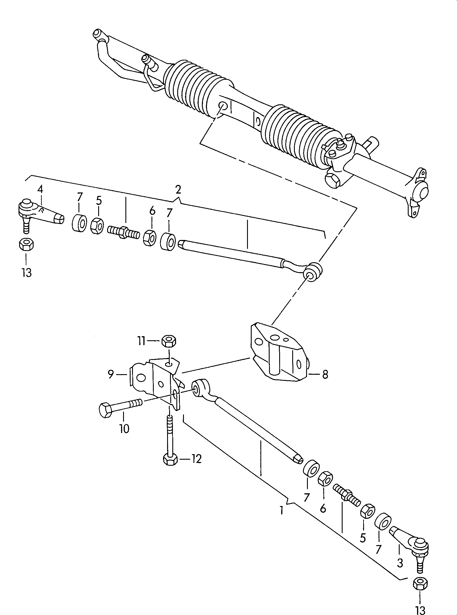 VAG 4A0419801A - Tie Rod onlydrive.pro