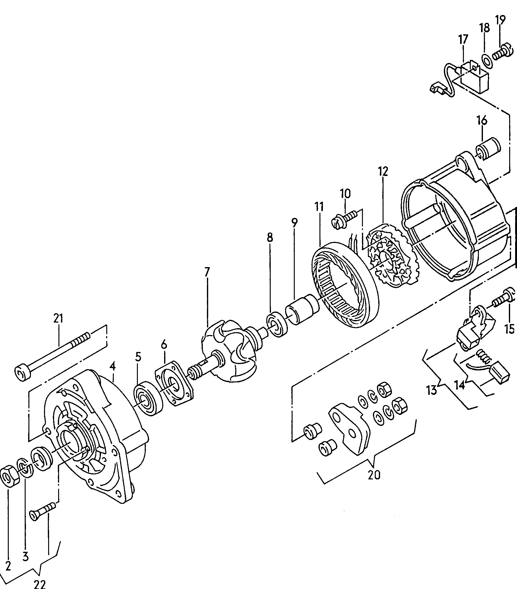 VW 054 903 221 - Drive Bearing, alternator onlydrive.pro