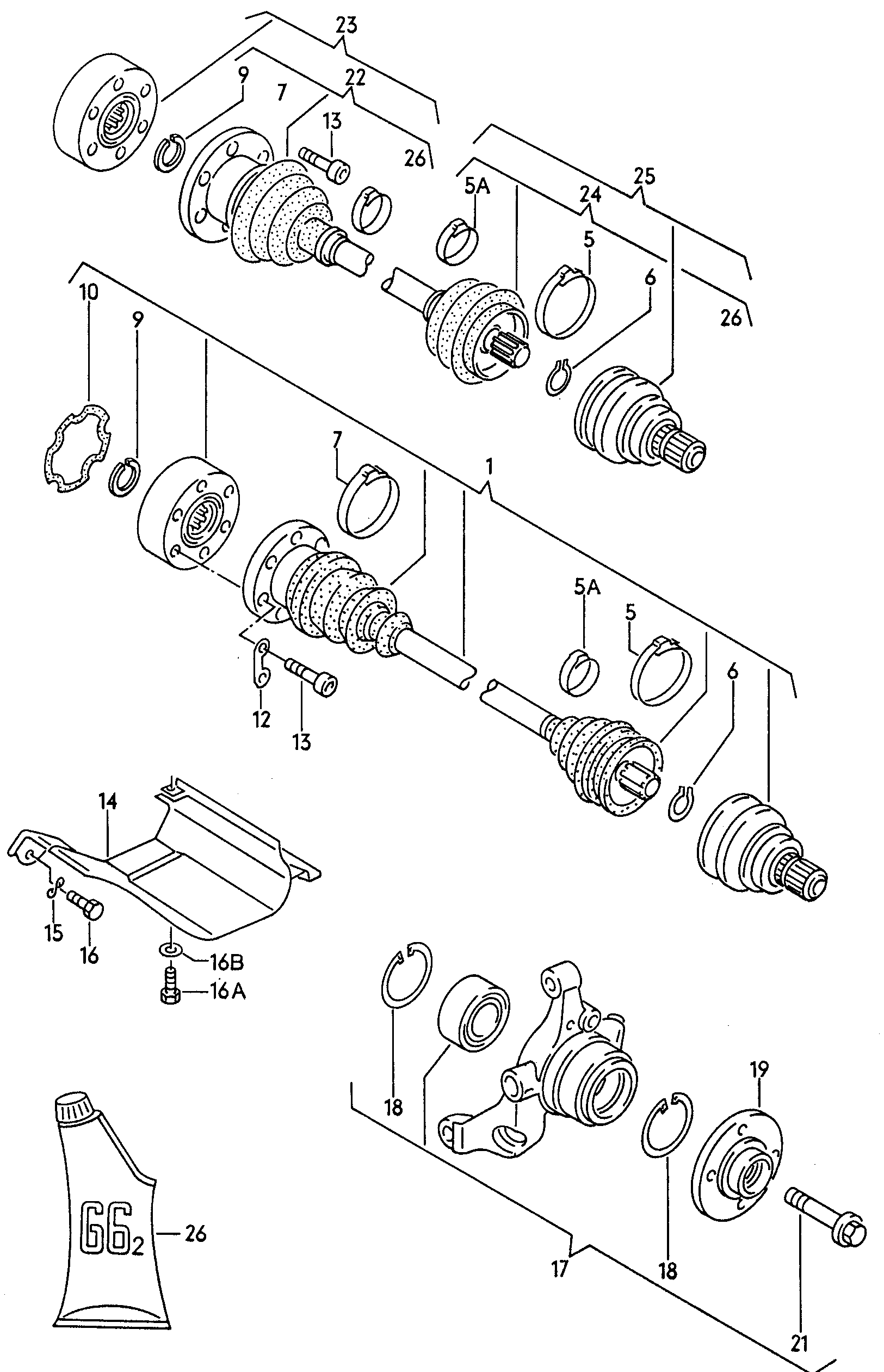 VAG 443498625F - Riteņa rumbas gultņa komplekts onlydrive.pro