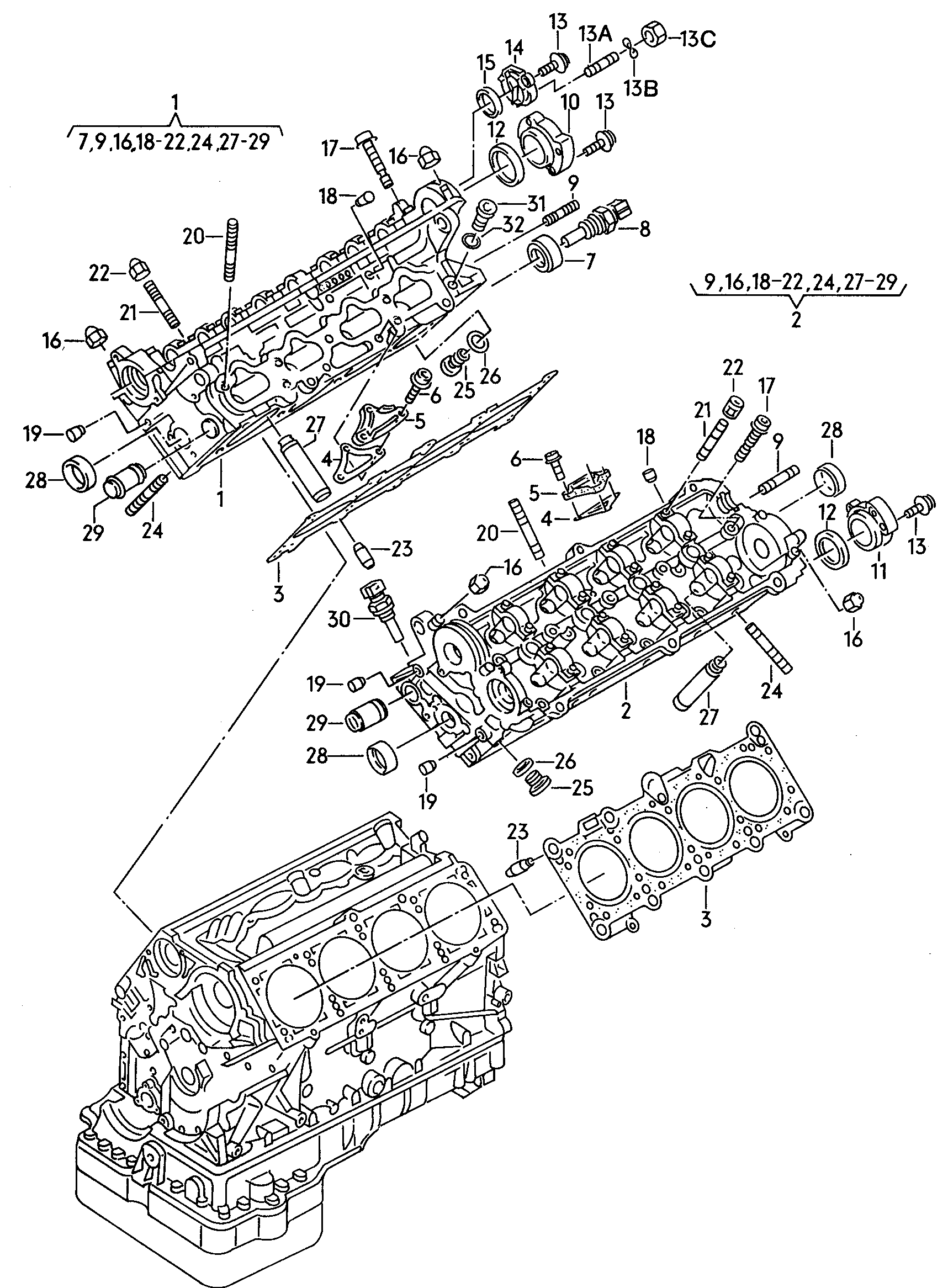 Porsche 068.103.085.E - Cylinder head: 1 pcs. onlydrive.pro