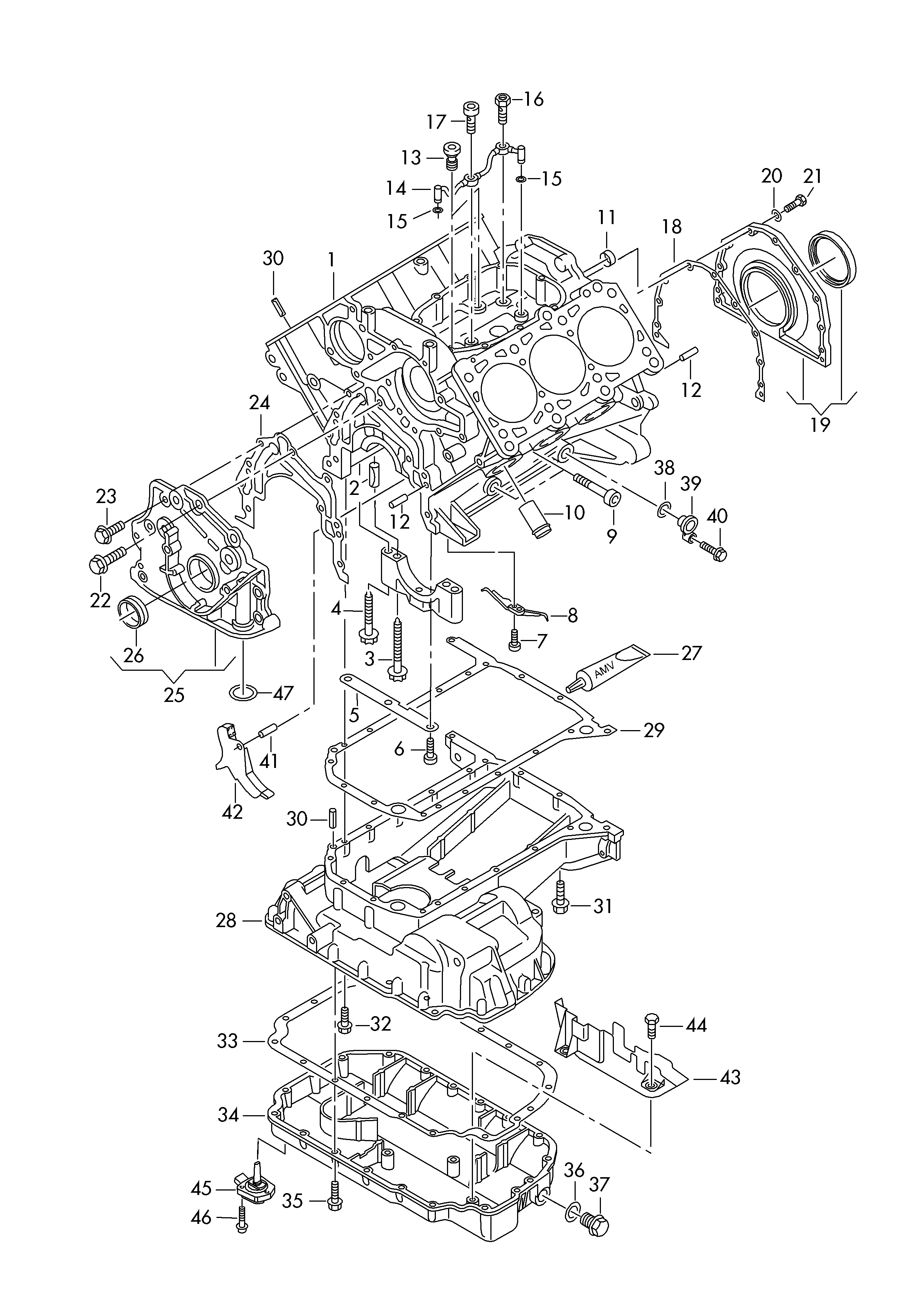 Seat 059 103 161 C - Прокладка, крышка картера (блок-картер двигателя) onlydrive.pro