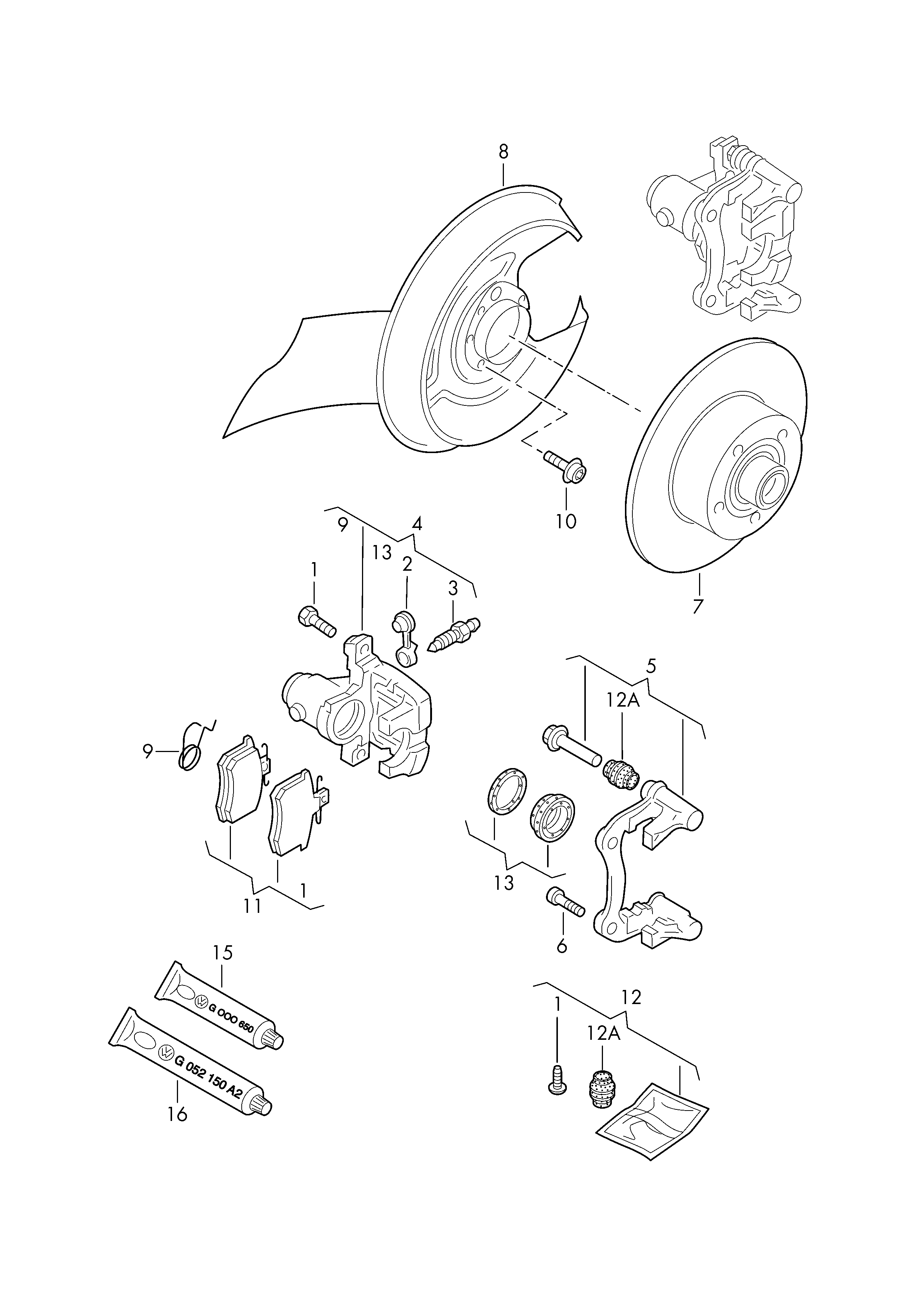 Seat 8E0 698 451 K - Floating caliper brake: 1 pcs. onlydrive.pro